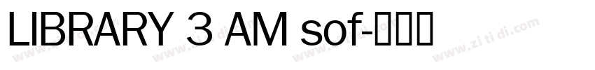 LIBRARY 3 AM sof字体转换